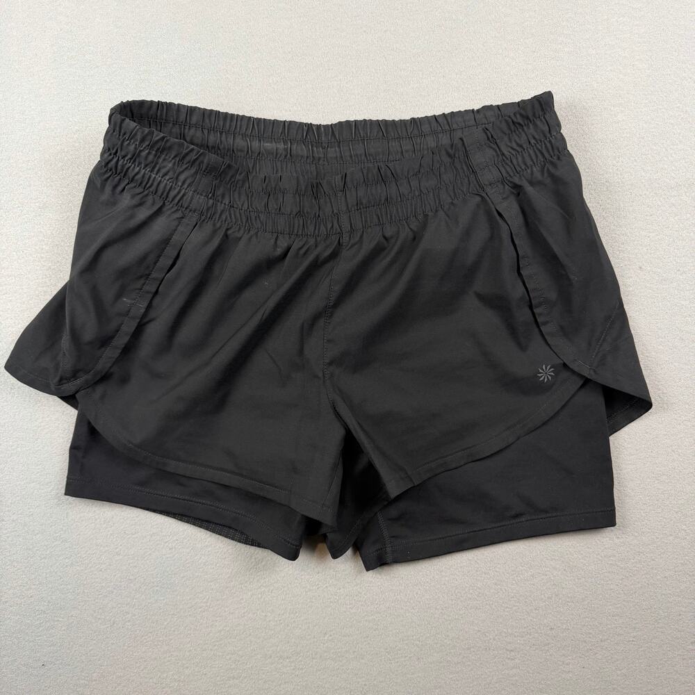 Athleta Black Lined Running Shorts Women Medium